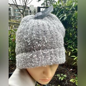 Gray Fuzzy Knit Beanie by Kate Spade. NWT 
MSRP $55